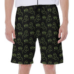 Boo Ghost Pattern Print Men's Beach Shorts