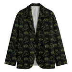 Boo Ghost Pattern Print Men's Blazer