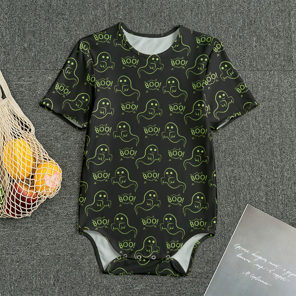 Boo Ghost Pattern Print Men's Bodysuit