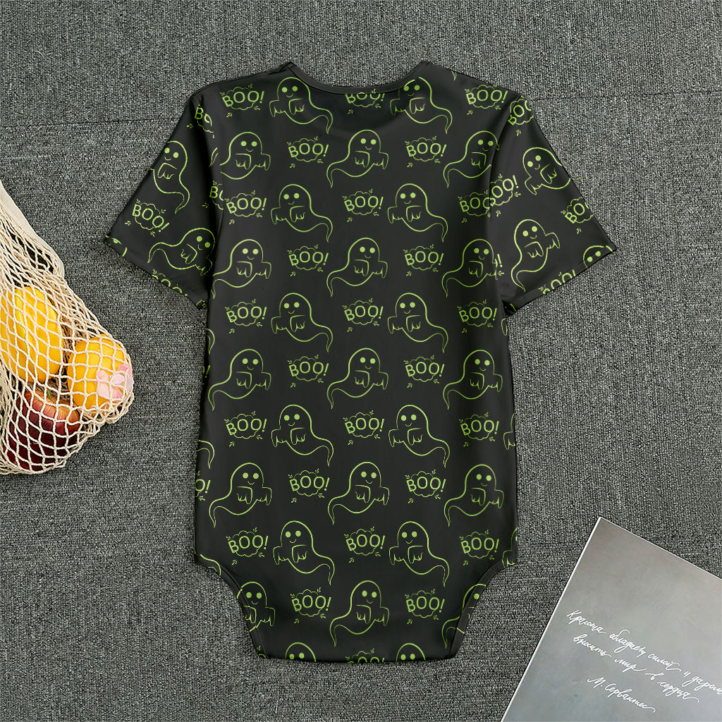 Boo Ghost Pattern Print Men's Bodysuit