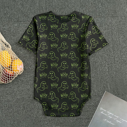 Boo Ghost Pattern Print Men's Bodysuit