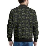 Boo Ghost Pattern Print Men's Bomber Jacket