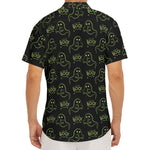 Boo Ghost Pattern Print Men's Deep V-Neck Shirt