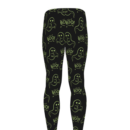 Boo Ghost Pattern Print Men's leggings
