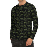 Boo Ghost Pattern Print Men's Long Sleeve Rash Guard