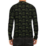 Boo Ghost Pattern Print Men's Long Sleeve Rash Guard