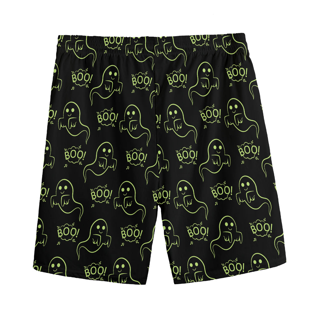 Boo Ghost Pattern Print Men's Sports Shorts