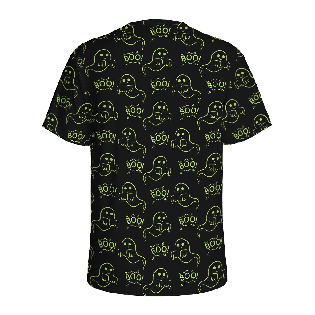 Boo Ghost Pattern Print Men's Sports T-Shirt