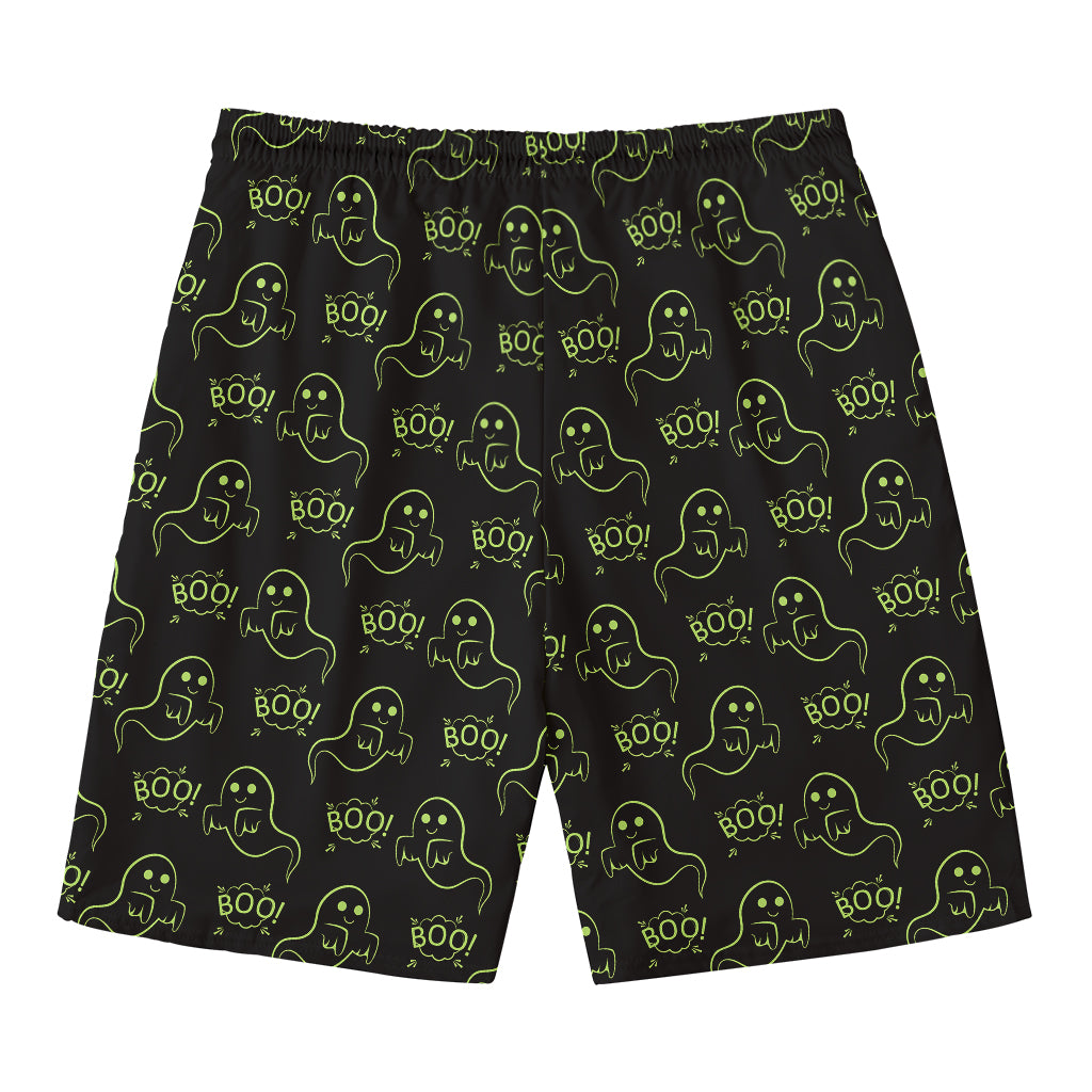Boo Ghost Pattern Print Men's Swim Trunks