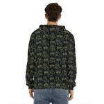 Boo Ghost Pattern Print Men's Velvet Pullover Hoodie
