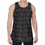 Boo Ghost Pattern Print Men's Velvet Tank Top