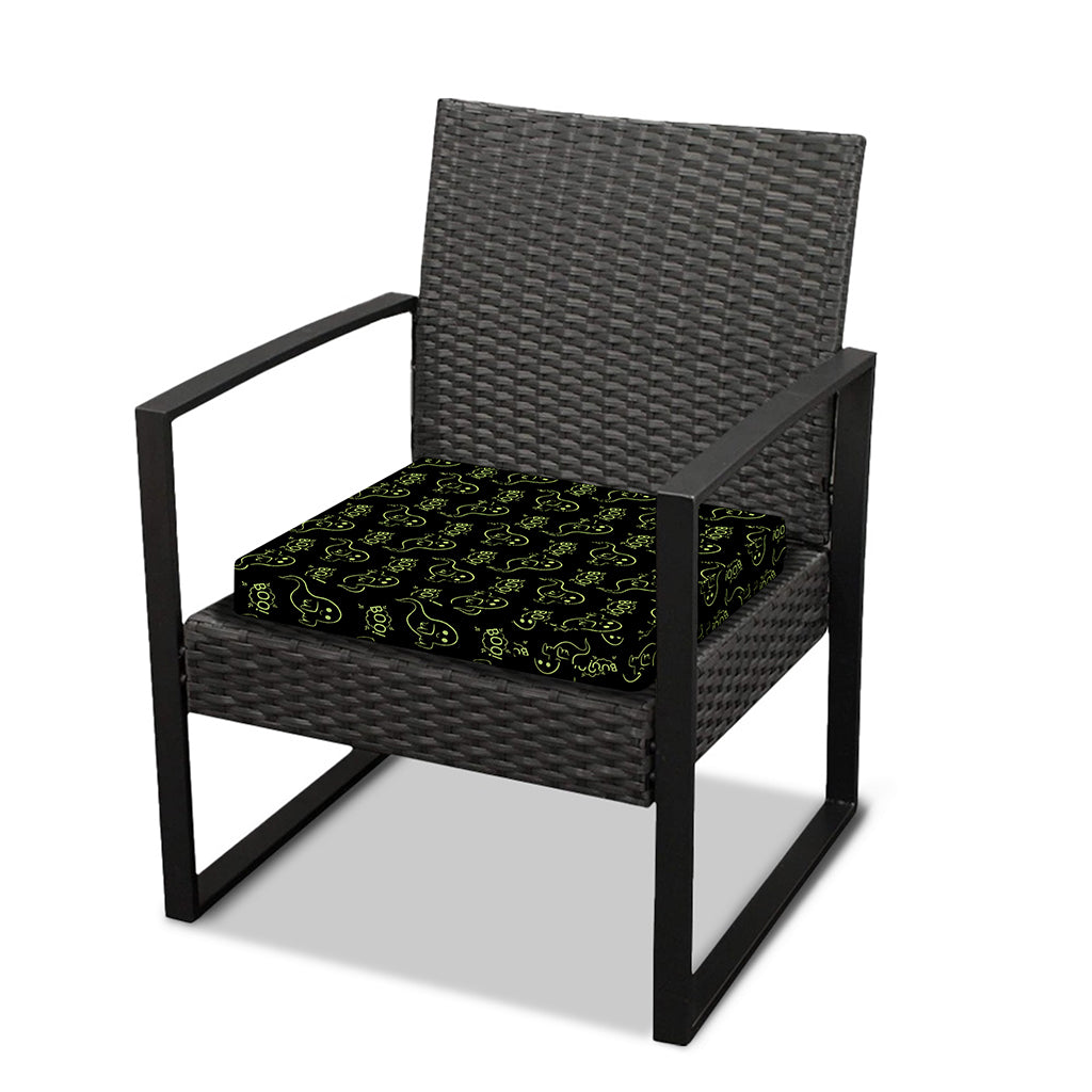 Boo Ghost Pattern Print Outdoor Seat Cushion Cover