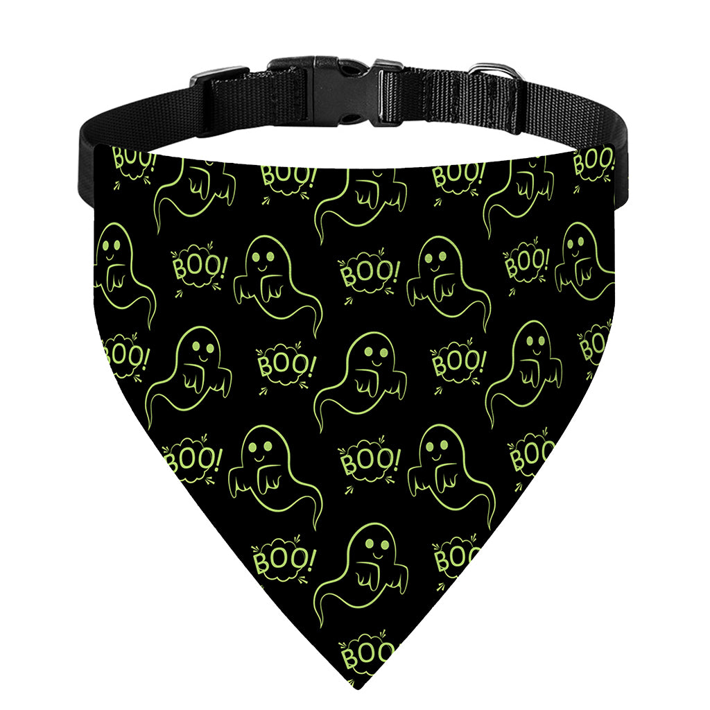 Boo Ghost Pattern Print Over The Collar Dog Bandana