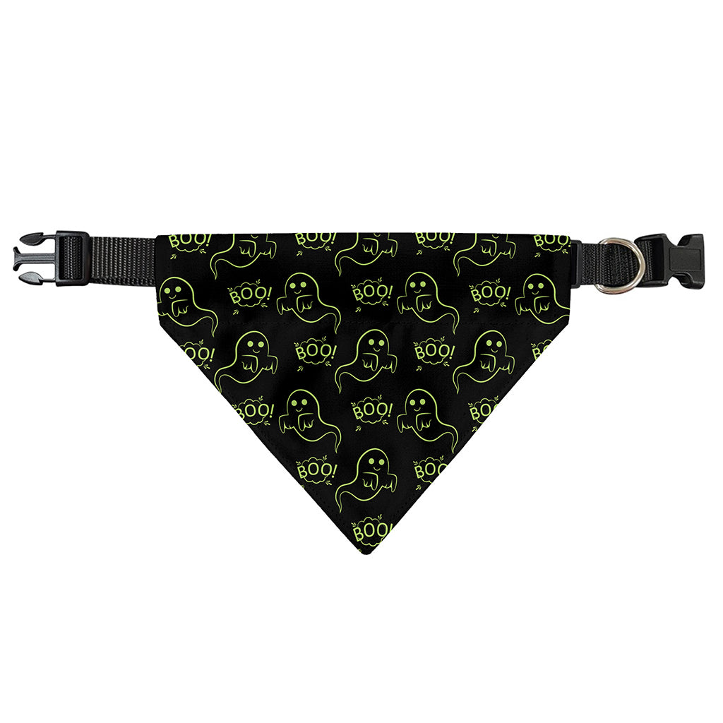 Boo Ghost Pattern Print Over The Collar Dog Bandana