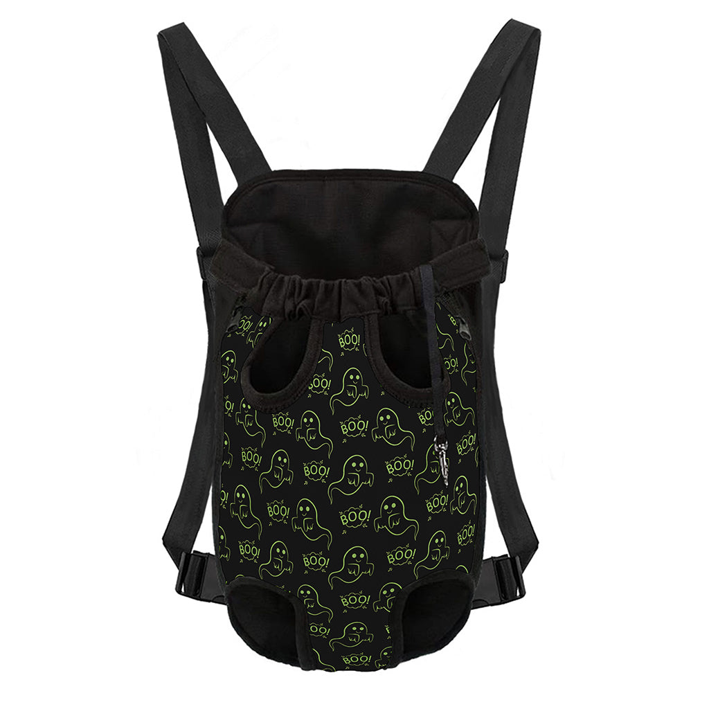 Boo Ghost Pattern Print Pet Carrier Backpack