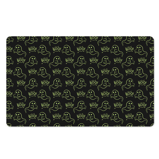 Boo Ghost Pattern Print Polyester Doormat