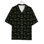 Boo Ghost Pattern Print Rayon Hawaiian Shirt