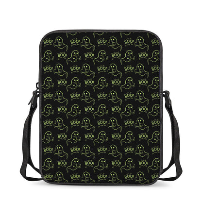 Boo Ghost Pattern Print Rectangular Crossbody Bag