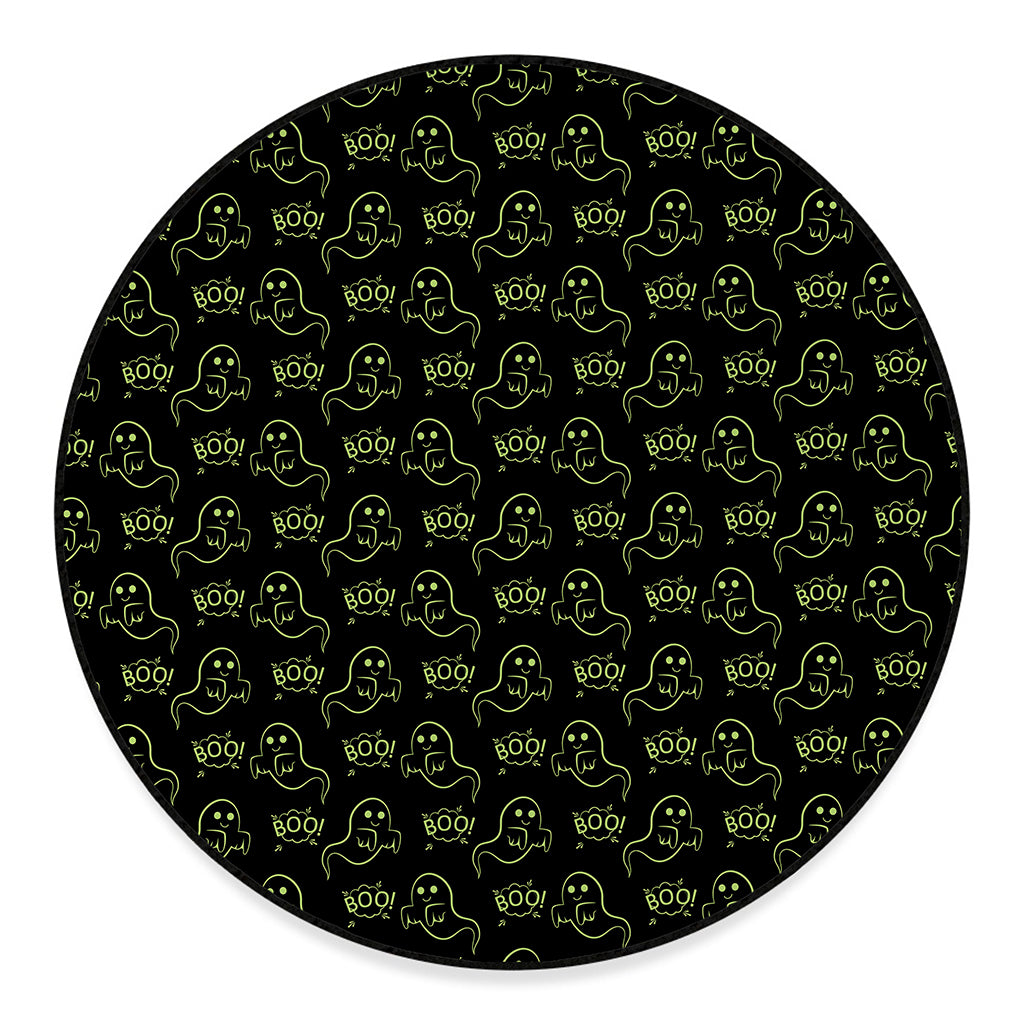 Boo Ghost Pattern Print Round Floor Mat