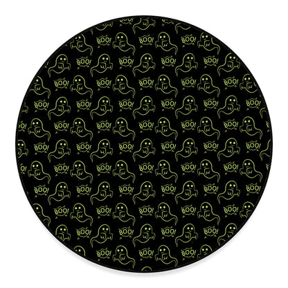 Boo Ghost Pattern Print Round Floor Mat