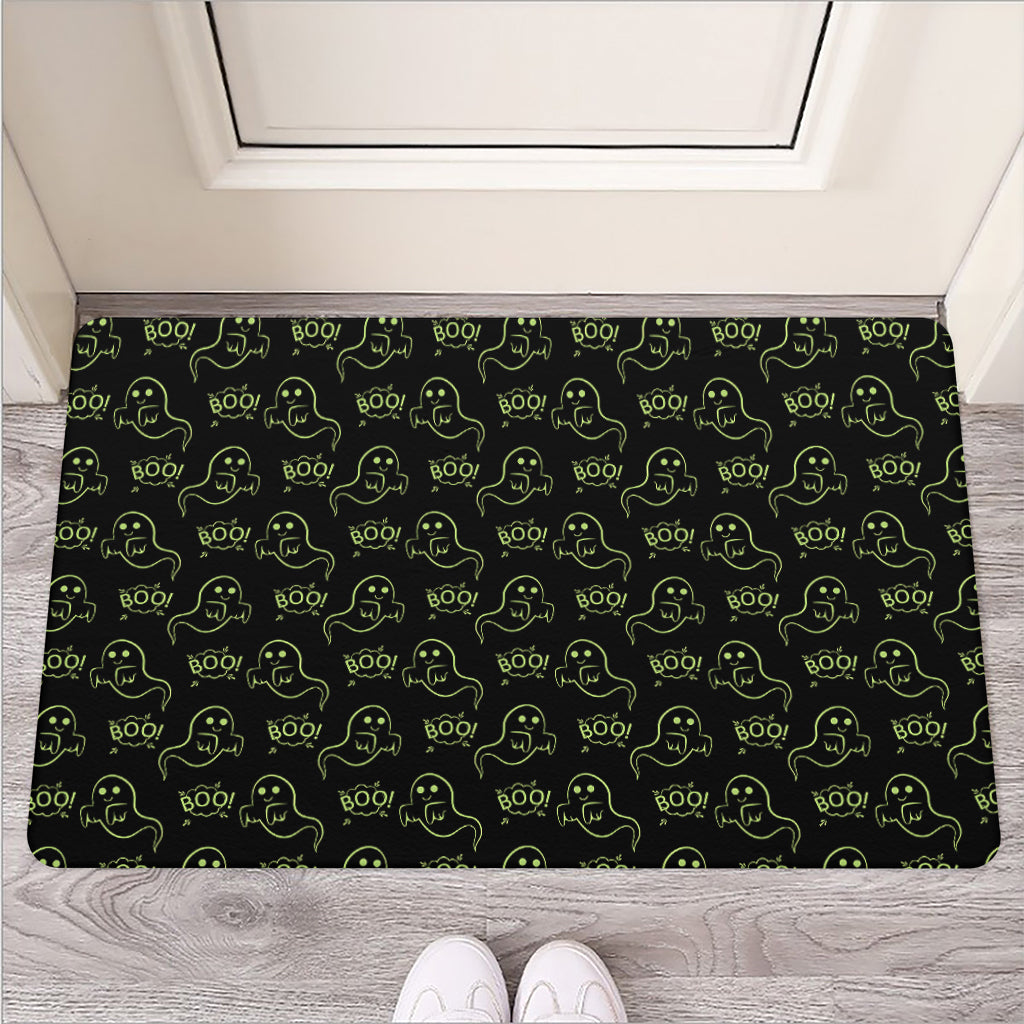 Boo Ghost Pattern Print Rubber Doormat