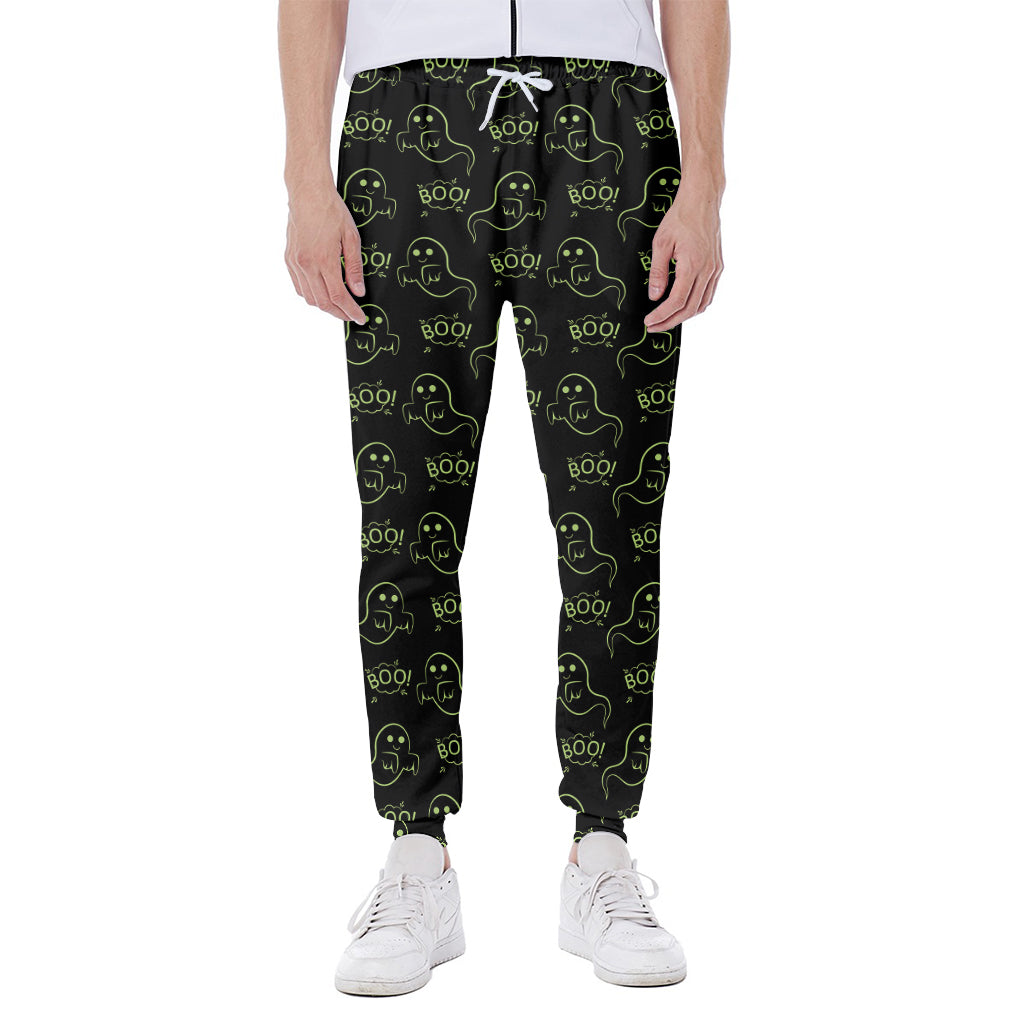 Boo Ghost Pattern Print Scuba Joggers
