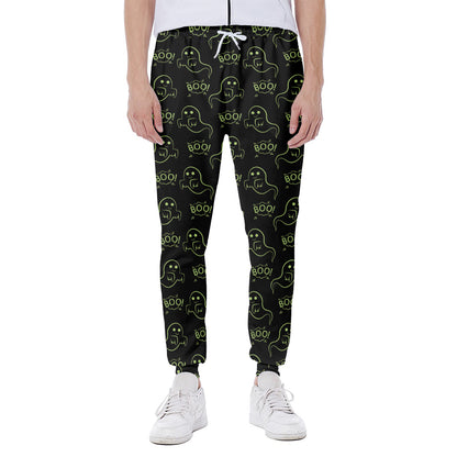 Boo Ghost Pattern Print Scuba Joggers