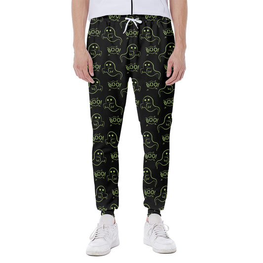 Boo Ghost Pattern Print Scuba Joggers