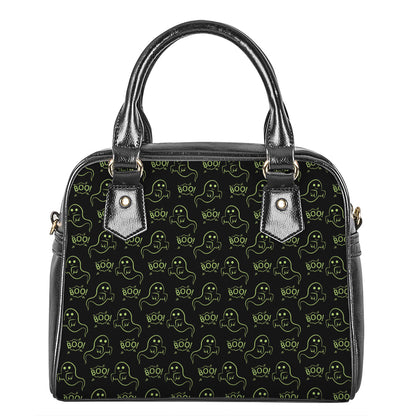 Boo Ghost Pattern Print Shoulder Handbag