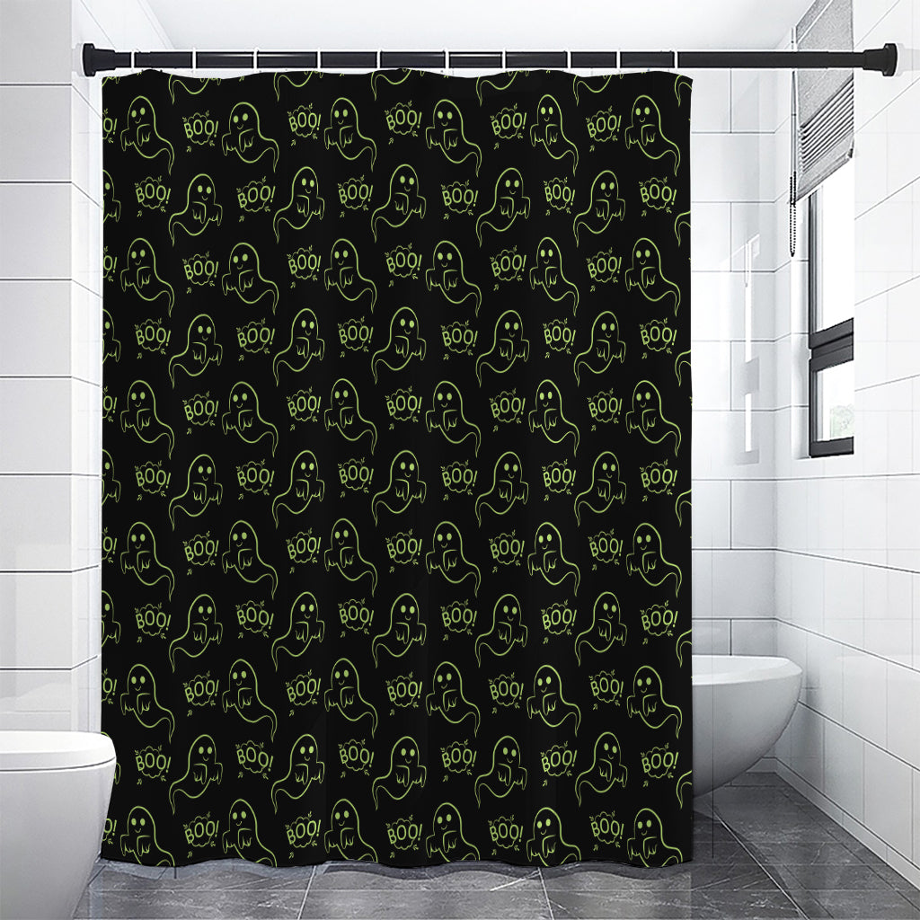 Boo Ghost Pattern Print Shower Curtain