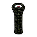 Boo Ghost Pattern Print Single Neoprene Wine Tote