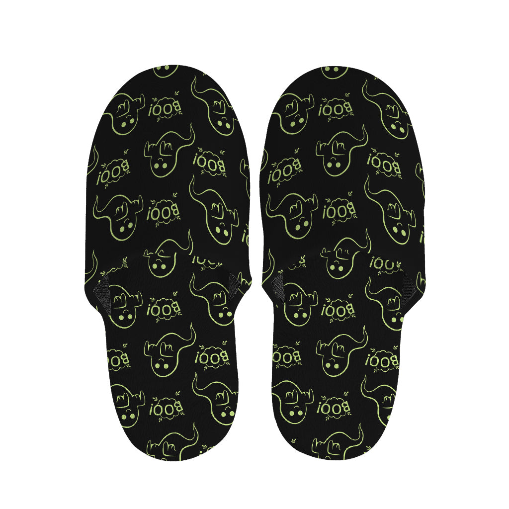 Boo Ghost Pattern Print Slippers