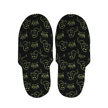 Boo Ghost Pattern Print Slippers
