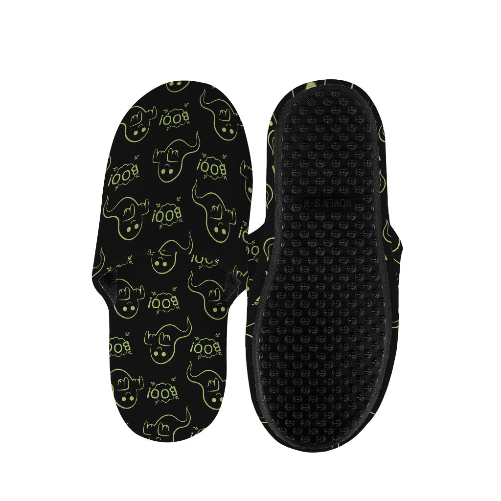 Boo Ghost Pattern Print Slippers