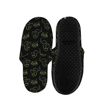 Boo Ghost Pattern Print Slippers