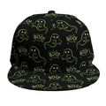 Boo Ghost Pattern Print Snapback Cap