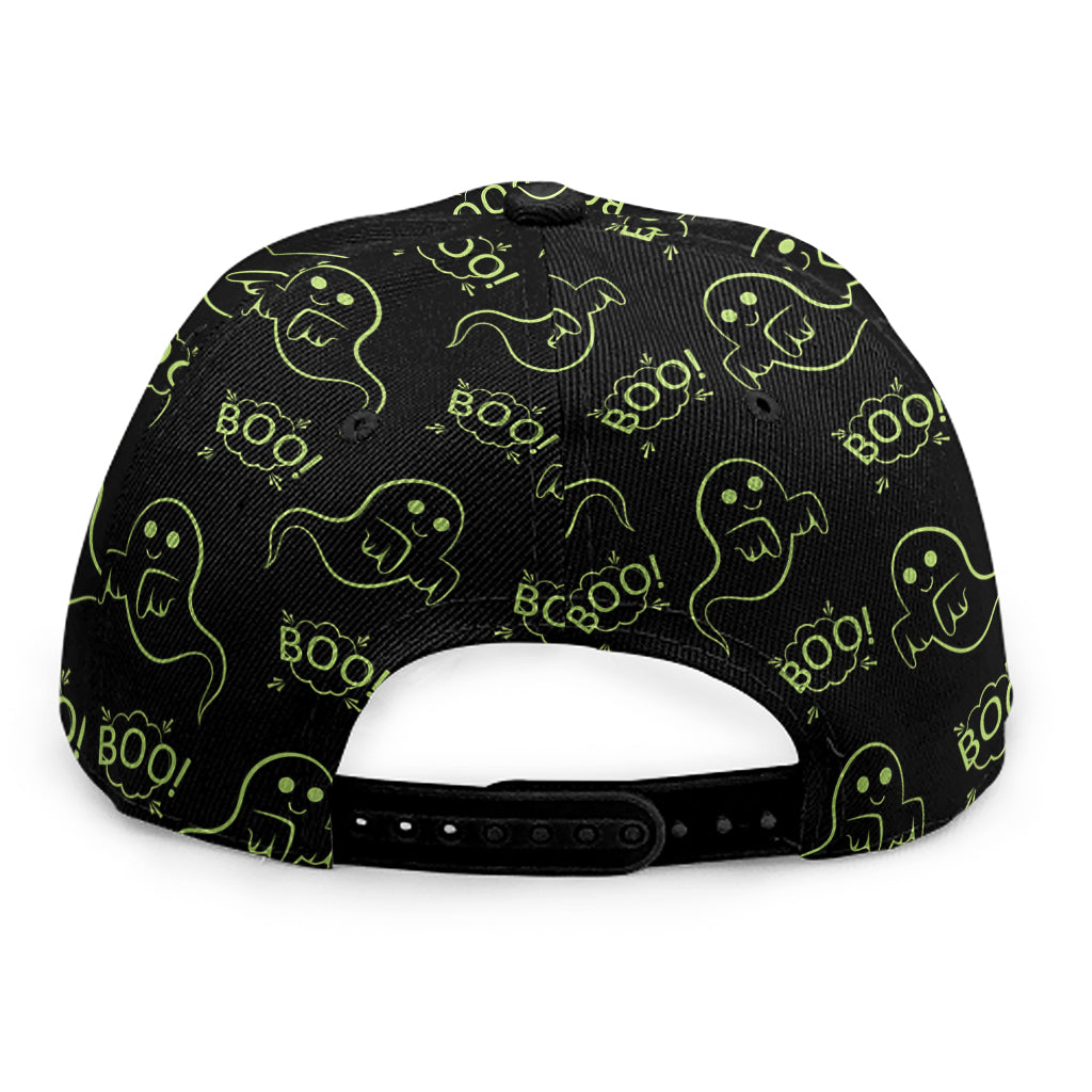Boo Ghost Pattern Print Snapback Cap