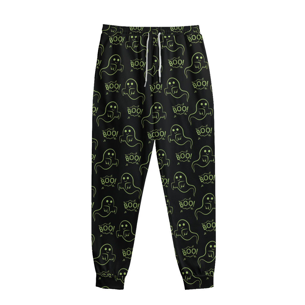 Boo Ghost Pattern Print Sweatpants