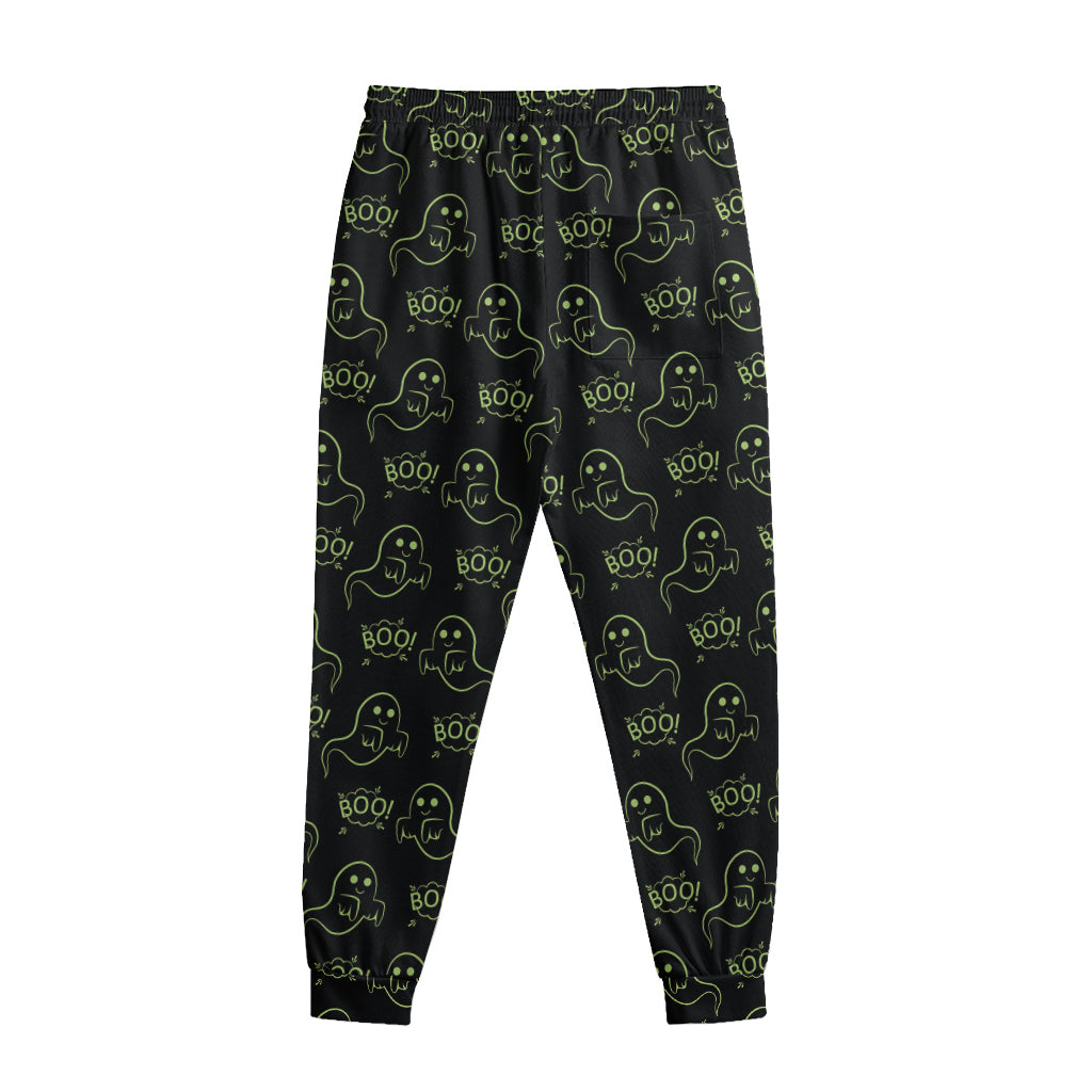 Boo Ghost Pattern Print Sweatpants