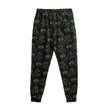 Boo Ghost Pattern Print Sweatpants