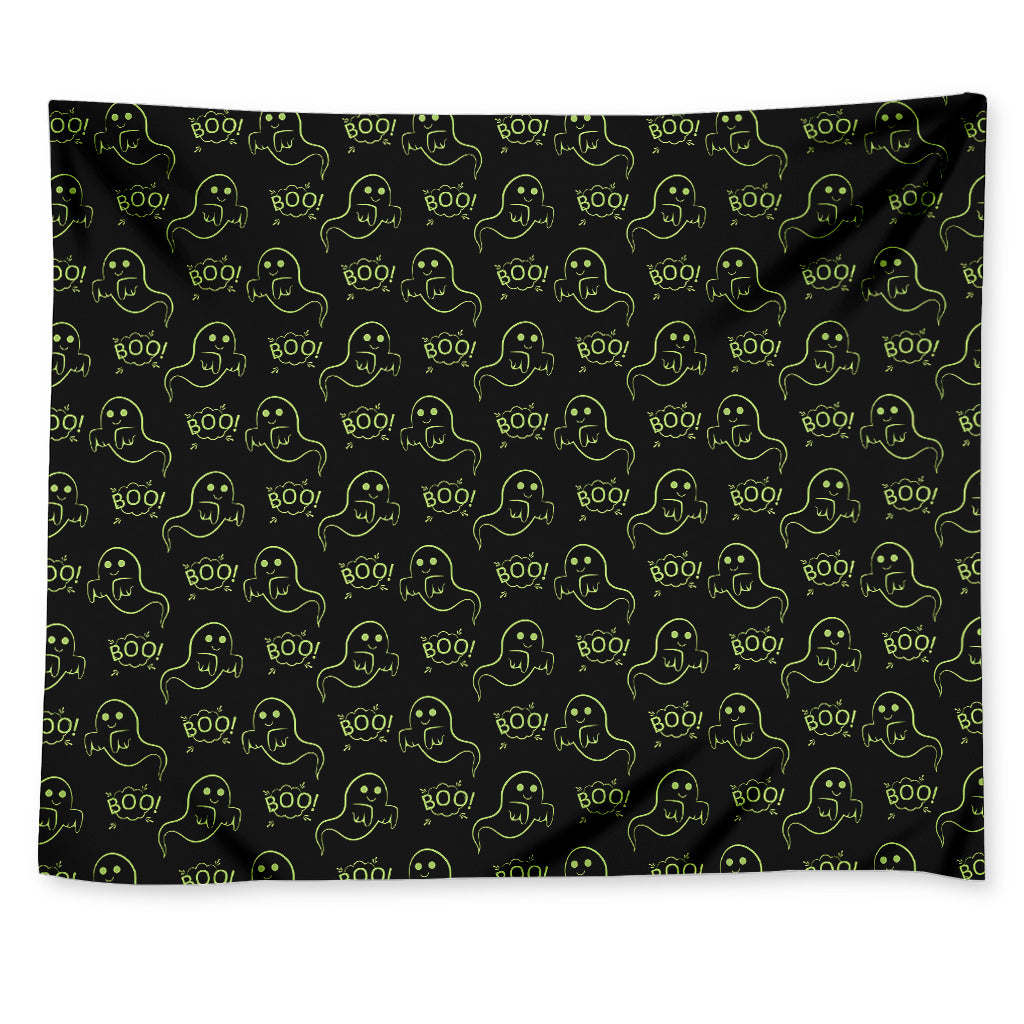 Boo Ghost Pattern Print Tapestry