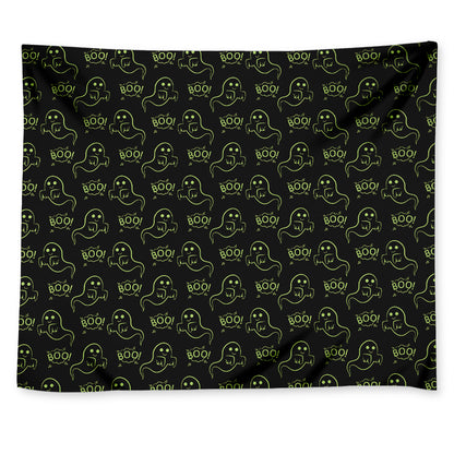 Boo Ghost Pattern Print Tapestry
