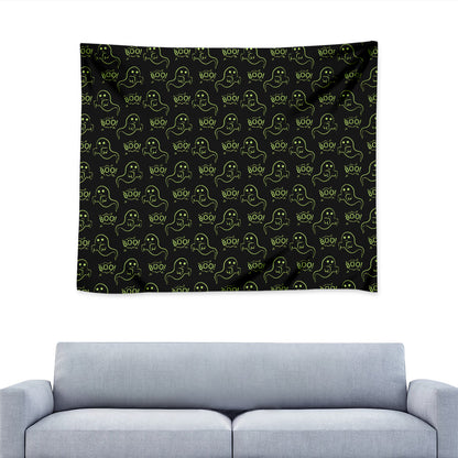 Boo Ghost Pattern Print Tapestry