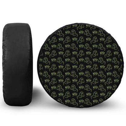 Boo Ghost Pattern Print Tire Cover