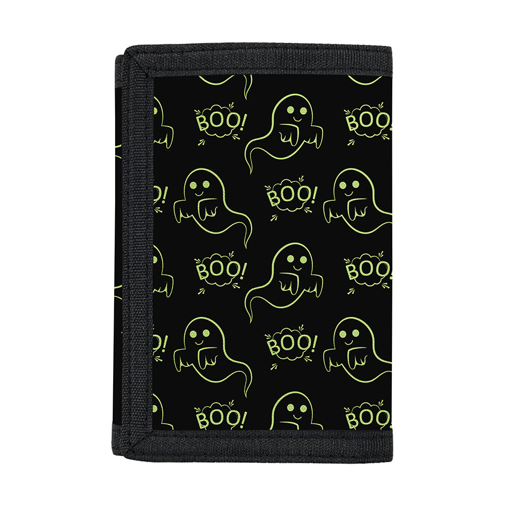 Boo Ghost Pattern Print Trifold Wallet