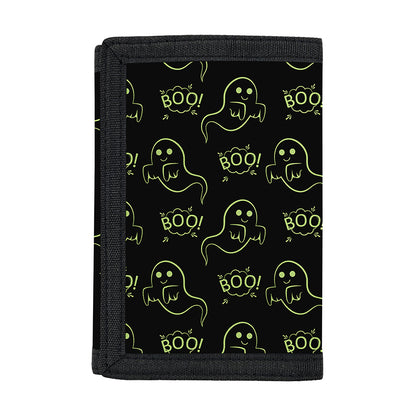 Boo Ghost Pattern Print Trifold Wallet