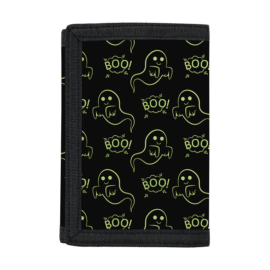 Boo Ghost Pattern Print Trifold Wallet