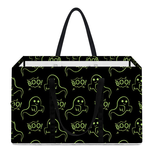 Boo Ghost Pattern Print Utility Tote Bag