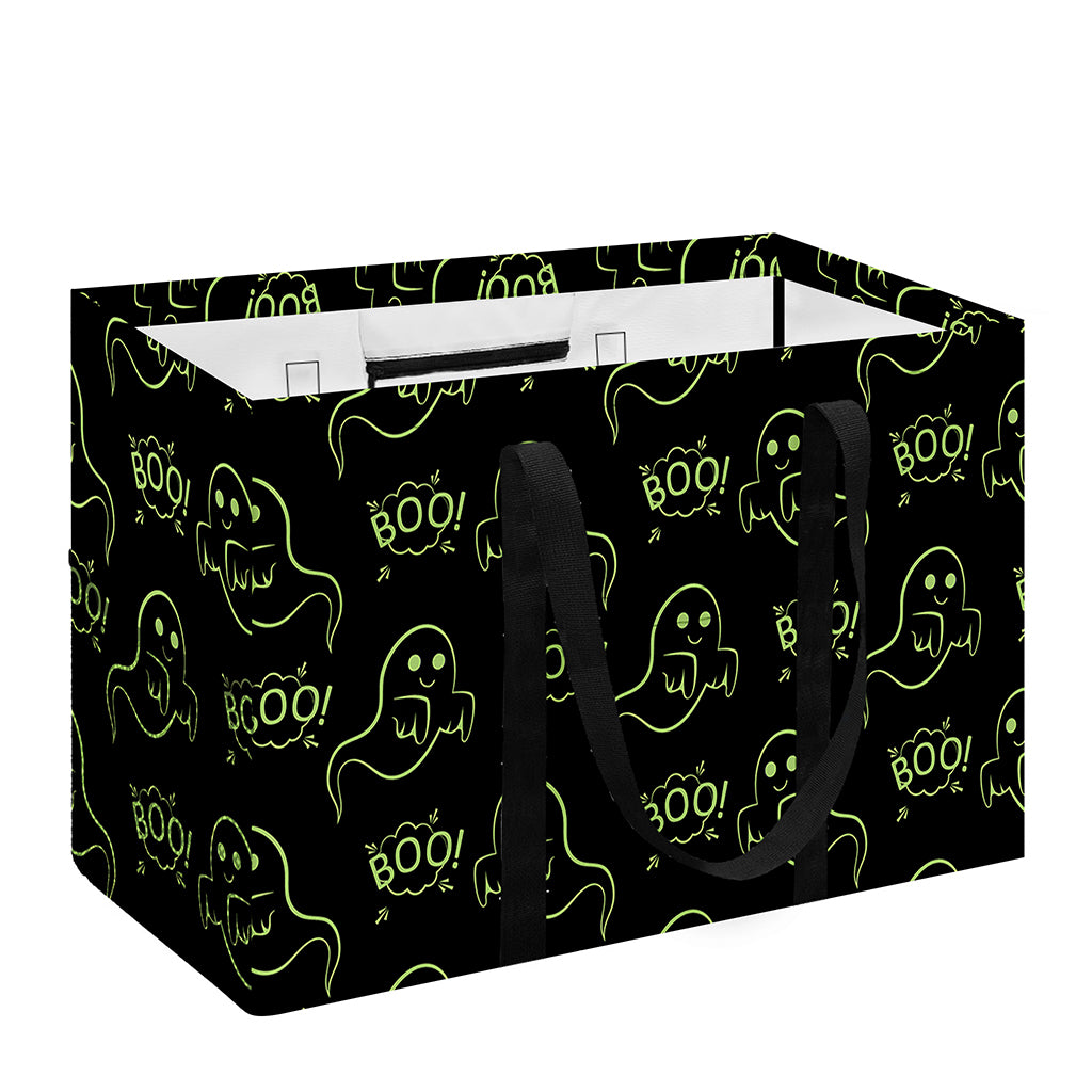 Boo Ghost Pattern Print Utility Tote Bag