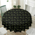 Boo Ghost Pattern Print Waterproof Round Tablecloth